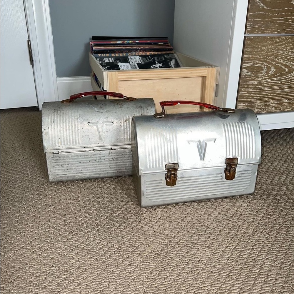Two (2) Antique/Vintage School Lunch Boxes.